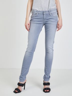 Svetlosivé dámske skinny fit džínsy Pepe Jeans