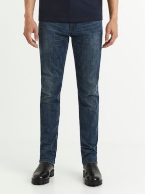 Tmavomodré pánske slim fit džínsy Celio C25 Powerflex