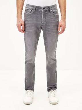Šedé pánske straight fit džínsy Celio Tokrey