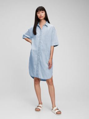Ženy - Džínsové košeľové šaty Washwell Modrá
