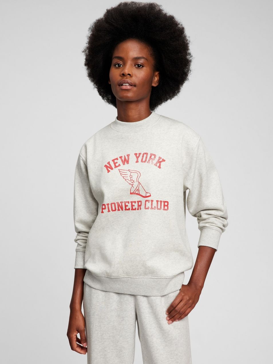 Ženy - Mikina New York crew Sivá