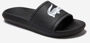 Čierne dámske šľapky Lacoste Croco Slide