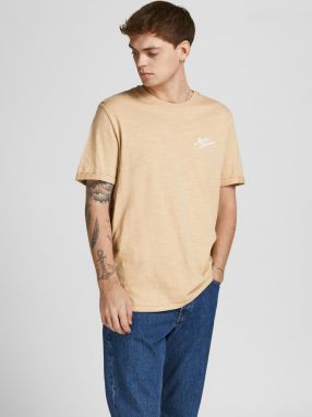 Béžové melírované tričko Jack & Jones Tropic