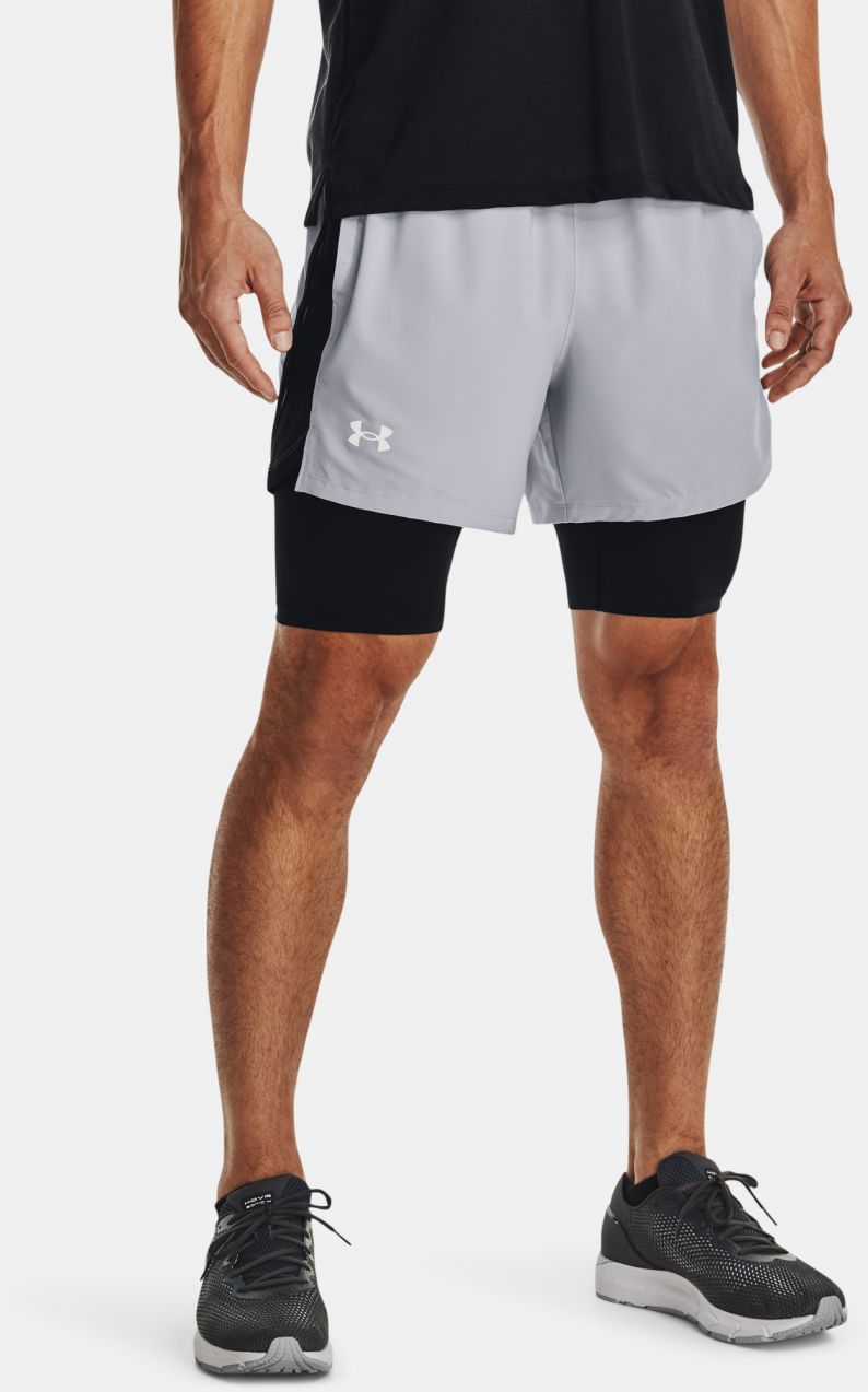 Kraťasy Under Armour UA LAUNCH 5'' 2-IN-1 SHORT-GRY
