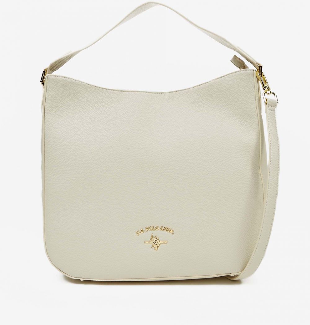 Biela dámska veľká crossbody kabelka US Polo Assn. Stanford Hobo