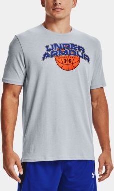 Tričko Under Armour UA BBALL BRANDED WRDMRK SS - šedá