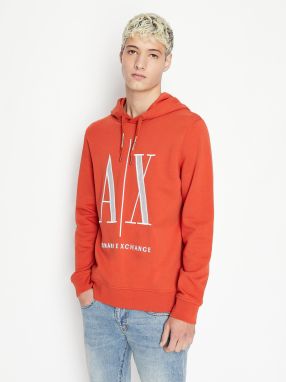 Tehlová mikina s kapucňou Armani Exchange