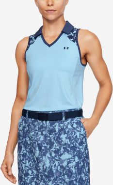 Tričko Under Armour UA Zinger Sleeveless Blocked Polo - modrá