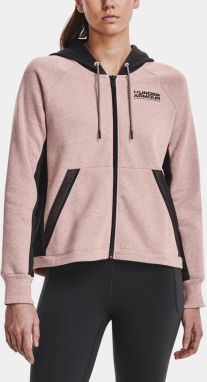 Mikina Under Armour Rival + FZ Hoodie - ružová