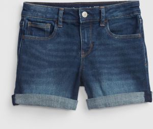 Tmavomodré dievčenské kraťasy džínsové GAP midi Washwell