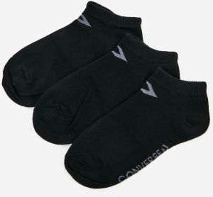 Súprava troch párov ponožiek v čiernej farbe Converse