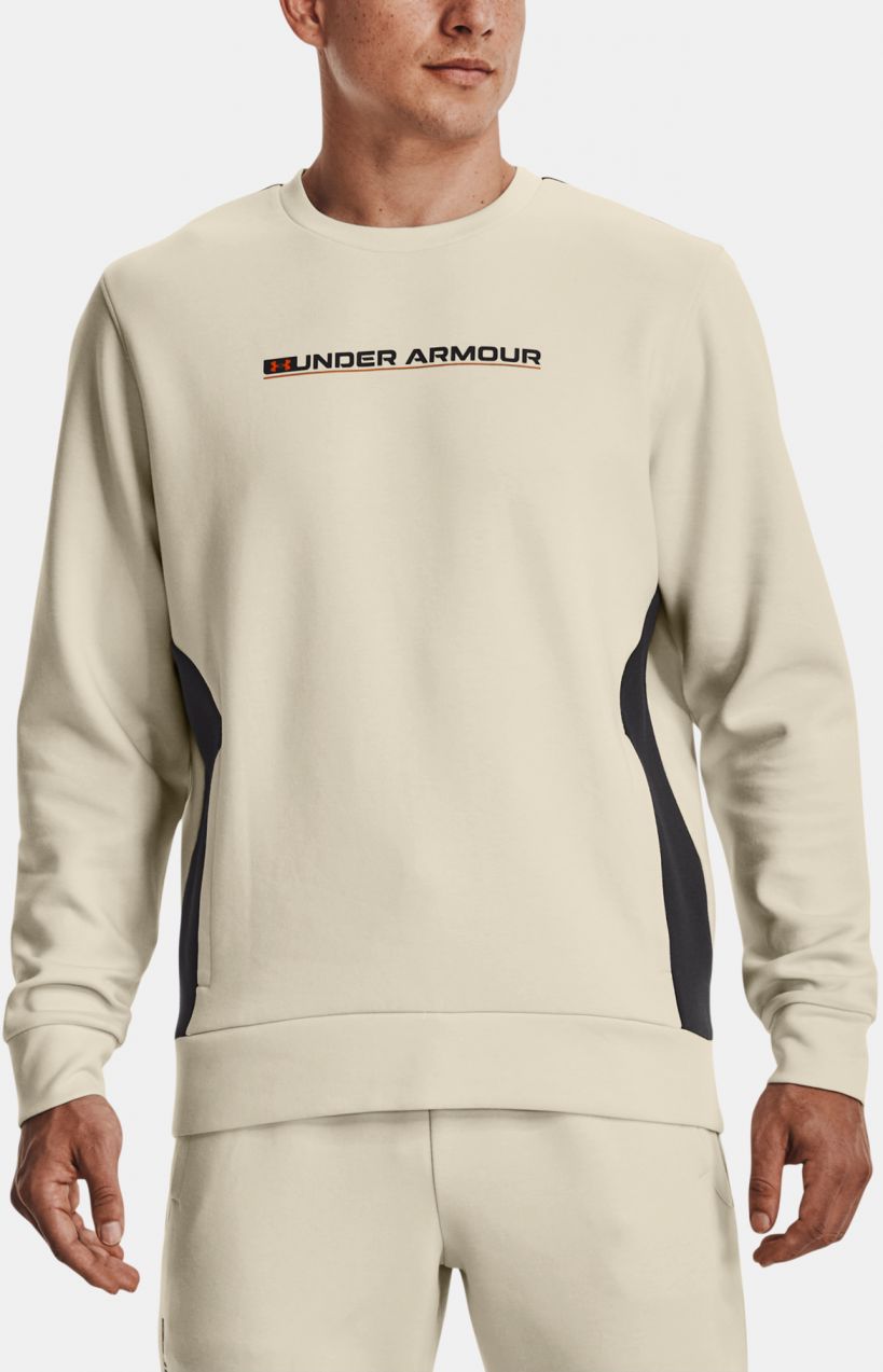 Mikina Under Armour UA SUMMIT KNIT CREW - hnedá