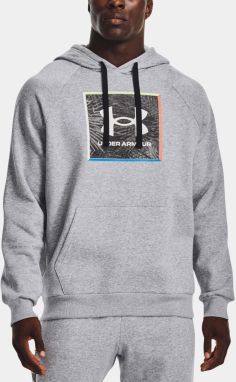 Mikina Under Armour UA Rival Flc Graphic Hoodie - šedá