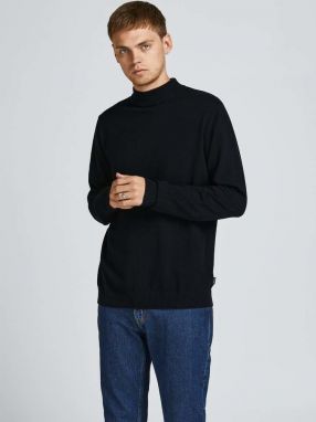 Čierny basic sveter so stojačikom Jack & Jones Basic