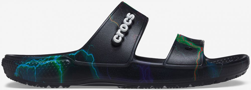 Čierne vzorované papuče Crocs