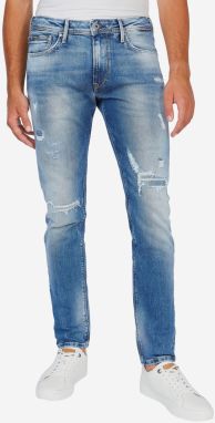Modré pánske slim fit rifle Pepe Jeans Stanley