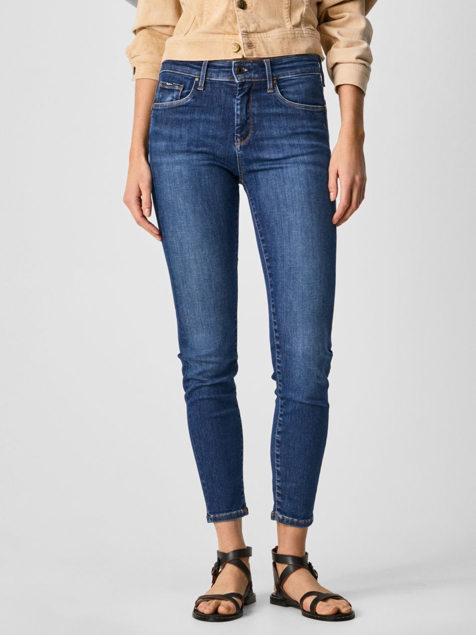 Tmavomodré dámske slim fit rifle Pepe Jeans Zoe