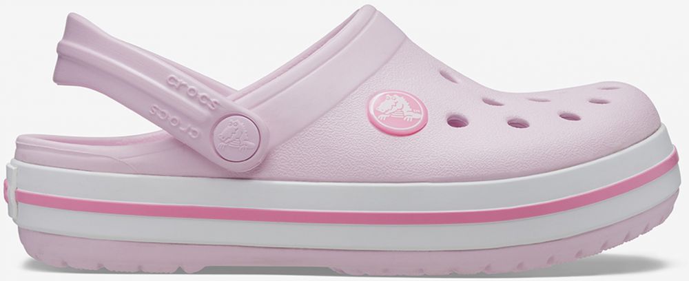 Svetloružové dievčenské papuče Crocs