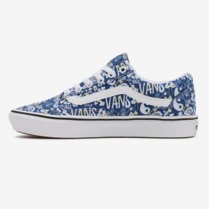 Modré dámske vzorované tenisky VANS UA Comfy Cush Old Skool