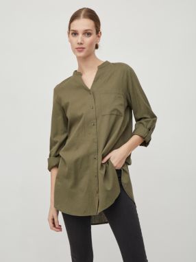 Khaki blúzka VILA Chellie