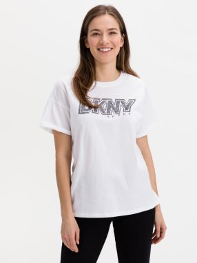 Tričká s krátkym rukávom pre ženy DKNY - biela galéria