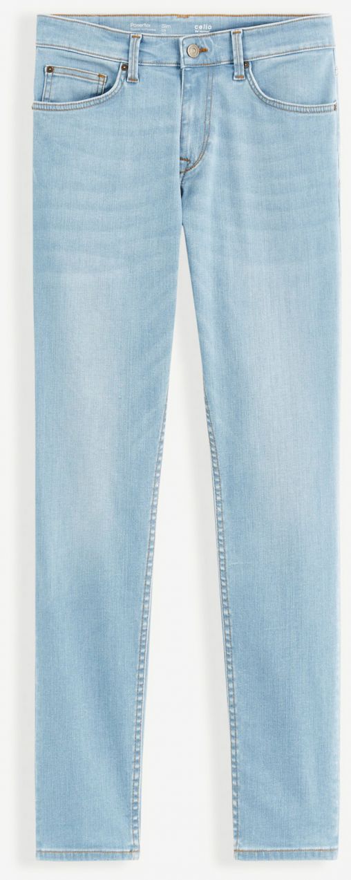 Svetlomodré pánske slim fit džínsy Celio Length