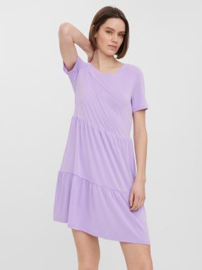 Svetlo fialové základné šaty VERO MODA Filli galéria