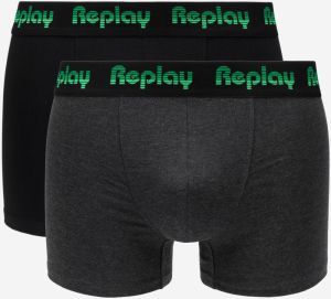 Boxerky Boxer Style 5 Jacquard Logo 2Pcs Box - Black/D G Mel/Gre Replay