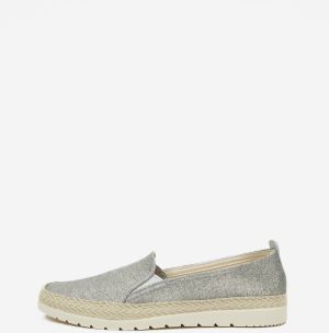 Espadrilky, slip on pre ženy OJJU - strieborná galéria