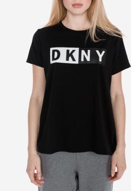 Tričká s krátkym rukávom pre ženy DKNY - čierna