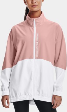 Bunda Under Armour Woven FZ Oversized - ružová