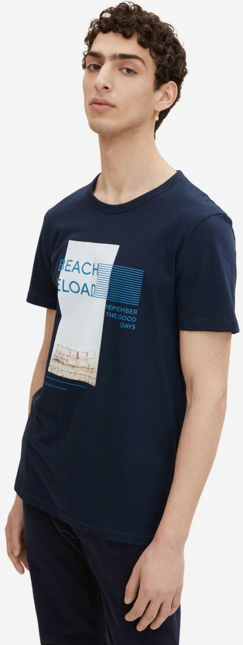 Tričká s krátkym rukávom pre mužov Tom Tailor Denim - tmavomodrá