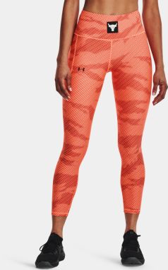 Oranžové dámske legíny Under Armour UA Project Rock HG Ankle Legging