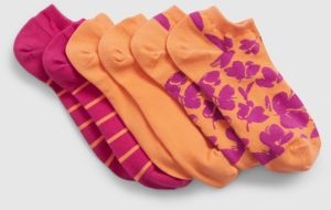 Spodná bielizeň - Letné nízke ponožky, 3 páry Oranžová