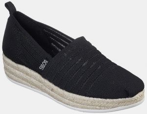 Skechers čierne espadrilky s jutou Highlights 2.0. Homestretch Black