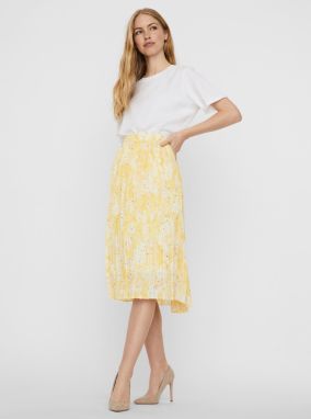 Vero Moda žlté plisovaná sukňa Flora