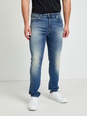 Tmavomodré pánske džínsy slim fit s elegantným efektom Diesel Spender jeans