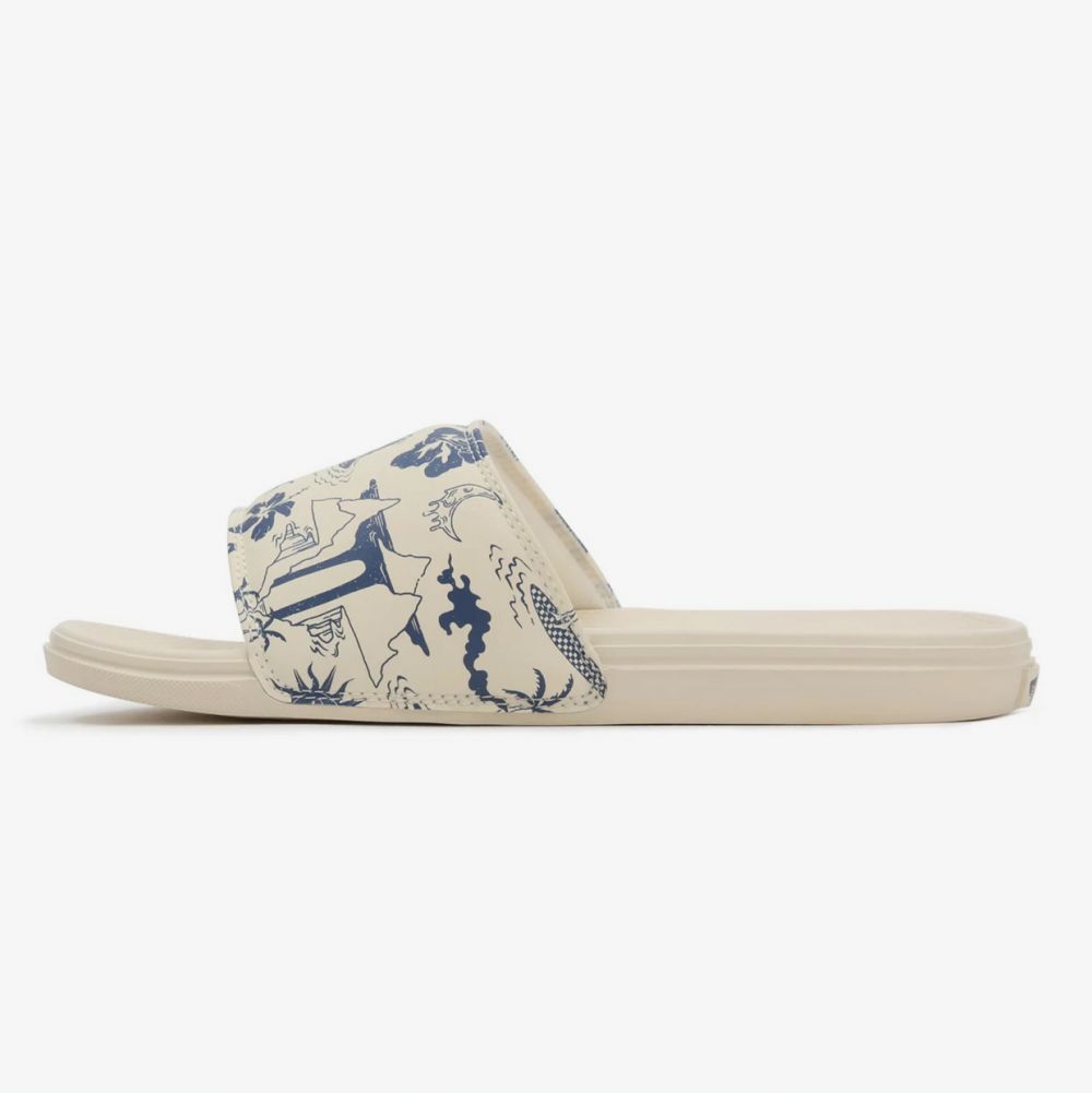 Béžové dámske vzorované šľapky VANS La Costa