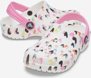 Crocs biele topánky Classic Heart Print Clog White