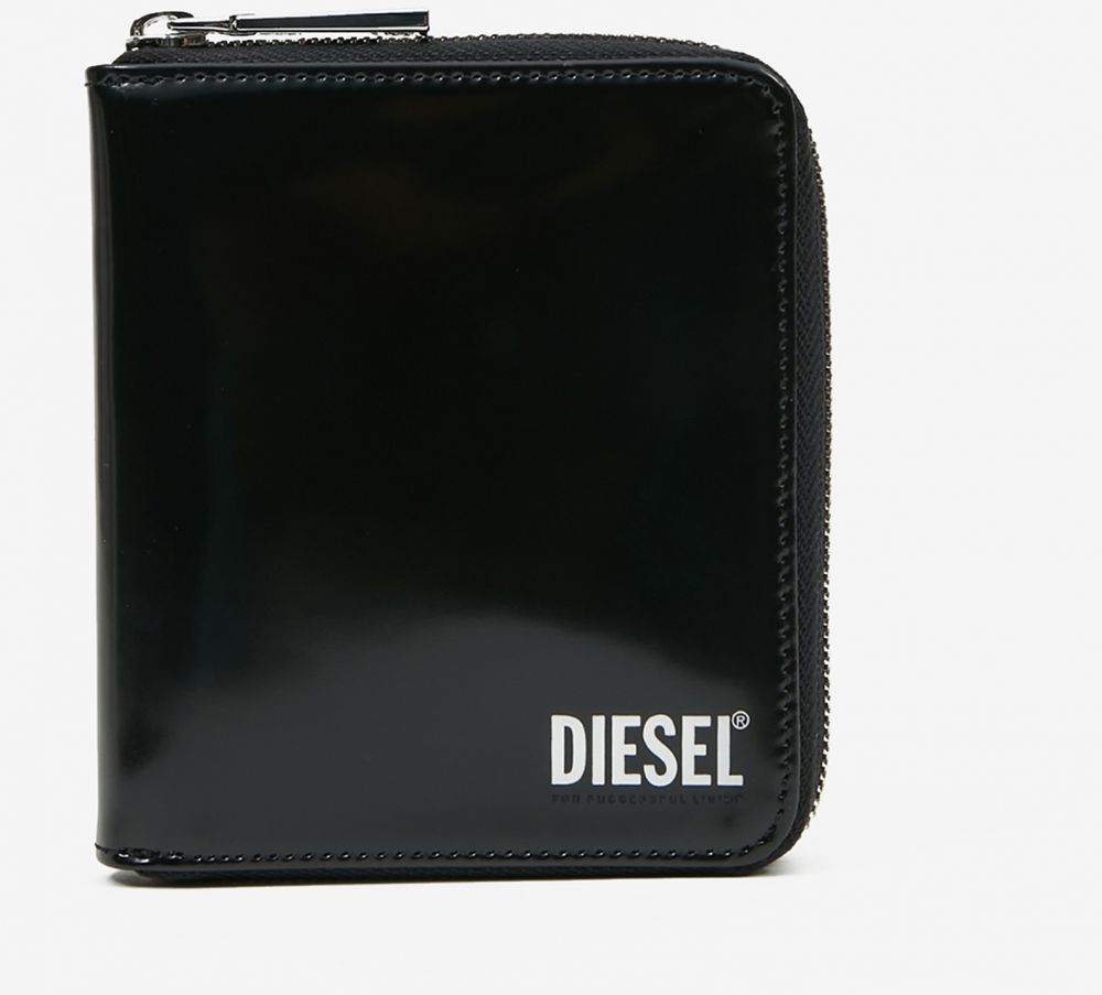 Čierna kožená peňaženka Diesel Pi-Zip
