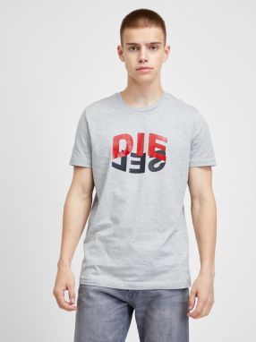 Svetlo šedé pánske tričko Diesel Diegos