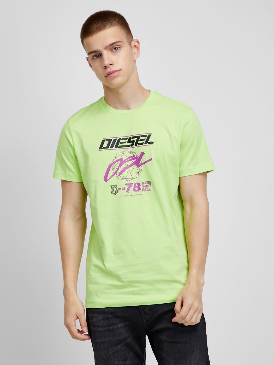 Svetlozelené pánske tričko Diesel Diego