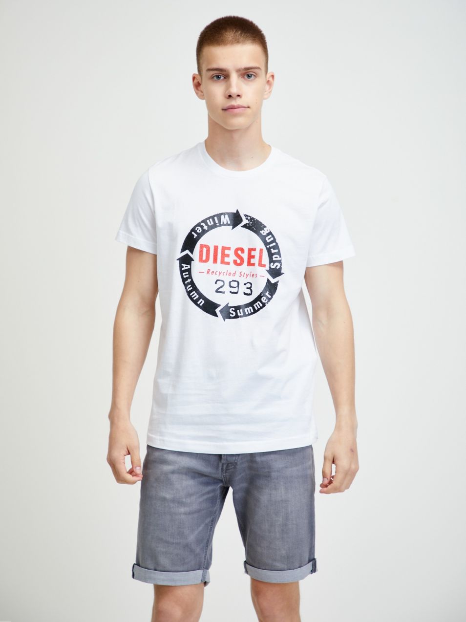 Biele pánske tričko Diesel Diego