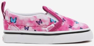 Ružové dievčenské vzorované slip-on tenisky VANS