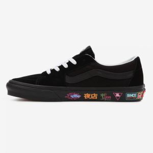 Čierne kožené tenisky VANS UA SK8-Low