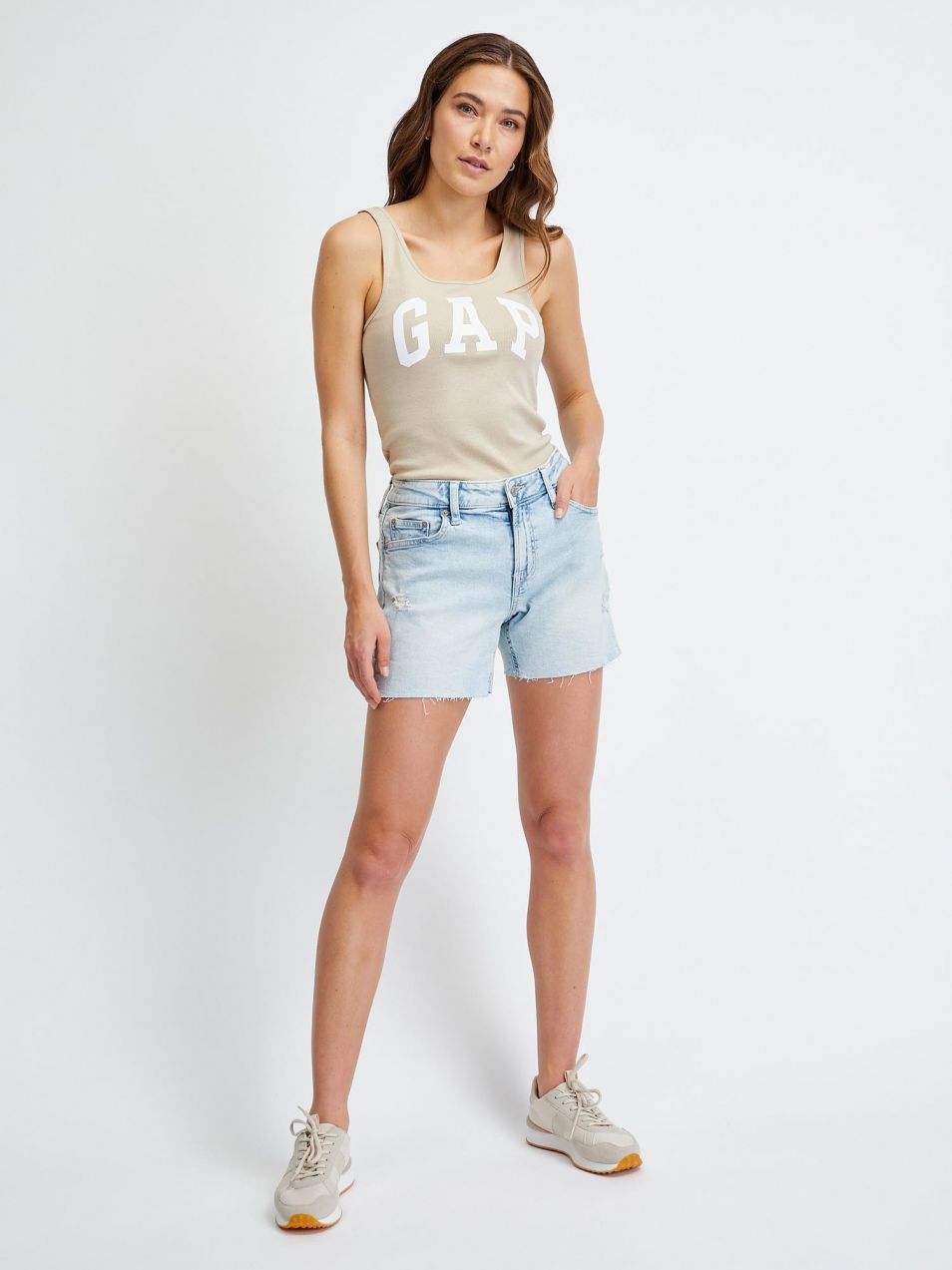 Modré dámske šortky GAP denim zničiť
