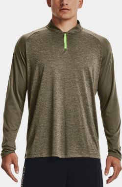 Tričko Under Armour UA Tech 2.0 Novelty 1/4 Zip - zelené