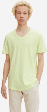 Svetlozelené pánske základné tričko Tom Tailor Denim