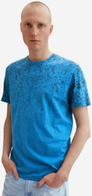 Modré unisex vzorované tričko Tom Tailor