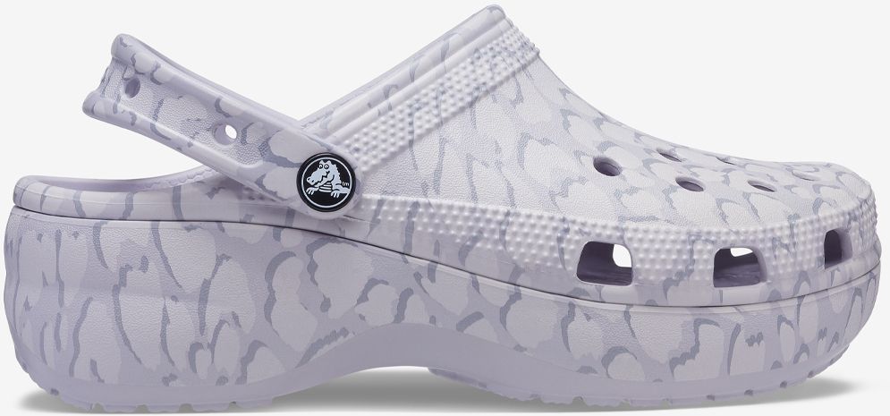 Svetlo fialové dámske vzorované papuče Crocs